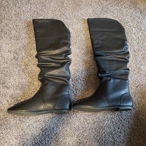 Black over the knee boots